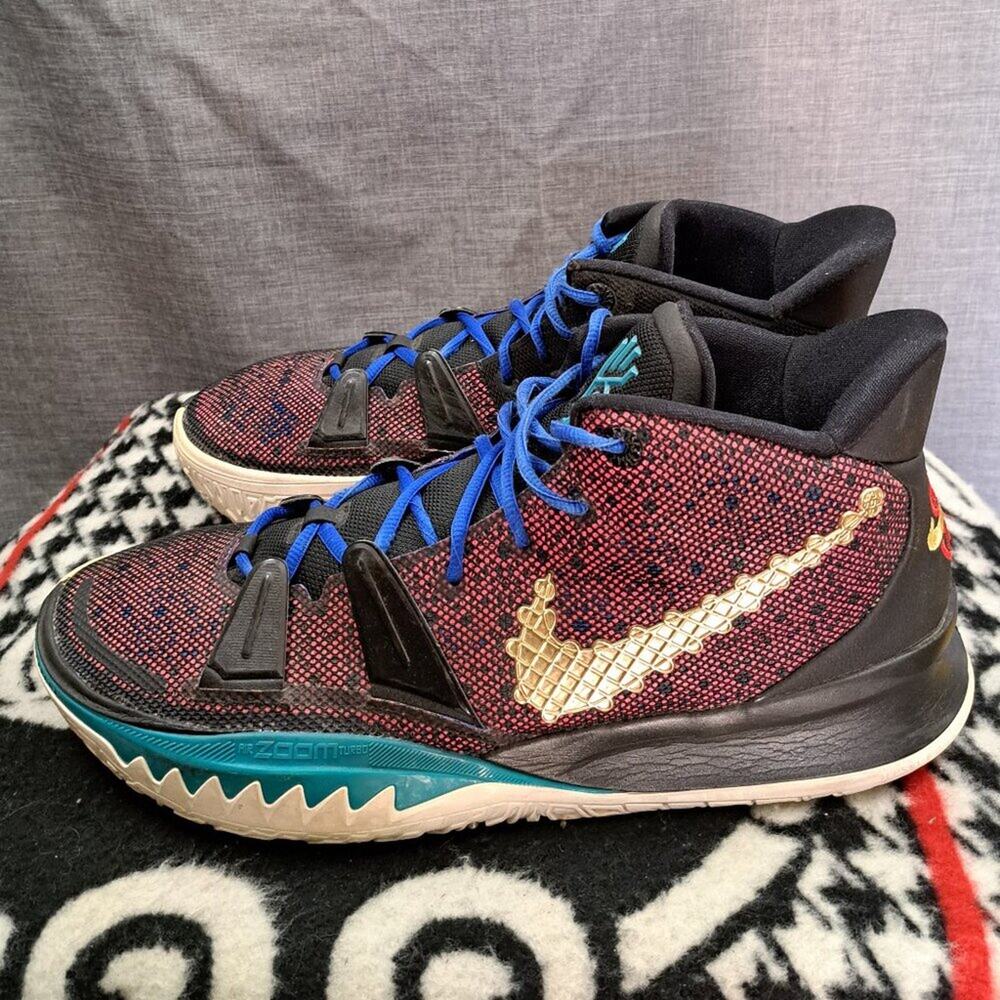 %Size 15 Nike Kyrie 7 Chinese New Year Black Gold Pink CQ9326-006 A 12